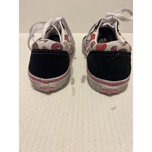 Vans Old Skool Black/White/Pink Sneakers, Donut Pattern, Juniors Size 4.5 US - Picture 4 of 8